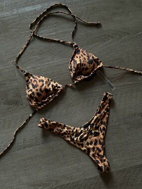Victoria's Secret Leopard Print Bikini Set - S-Xs